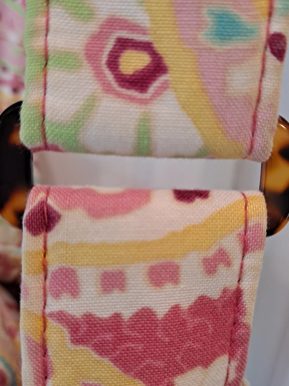 Vera Bradley Capri Melon Pink Multi Quilted Paisley Retired Cotton Crossbody - Picture 7 of 10